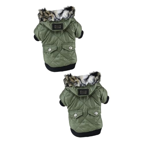 FOMIYES 2St warme Weste für Haustiere Kleider für den Winter hundemantel Dog Raincoat Dog Coat Party-Hundekleidung Partykleidung für Haustiere Herbst und Winter Baumwollmantel Wintermantel von FOMIYES