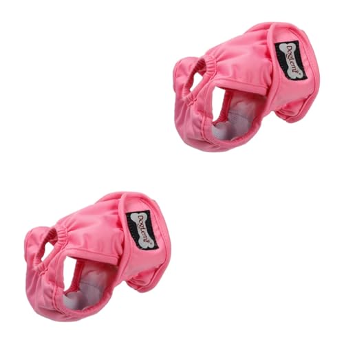 FOMIYES Weiblich 2st Hygienewindeln Für Hunde Hygienehosen Für Hunde Hundehose Für Hündinnen in Waschbare Unterhosen Für Haustiere Hundewindel Mädchen Rosa Haustierhosen Hundeunterwäsche von FOMIYES