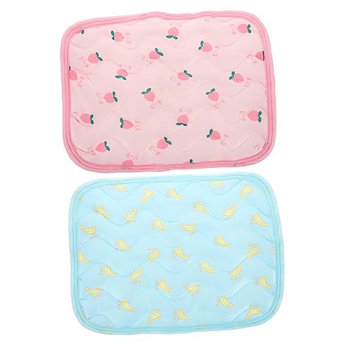 FOMIYES 2St Kleintier-Kühlkissen Kaninchen Kleintier-Bettmatte Hund Hamster Banane Sommermatte kühlende Pads für Haustiere schlafen Kleine Tiere Hase Cooles Pad Haustiermatte Stoff von FOMIYES