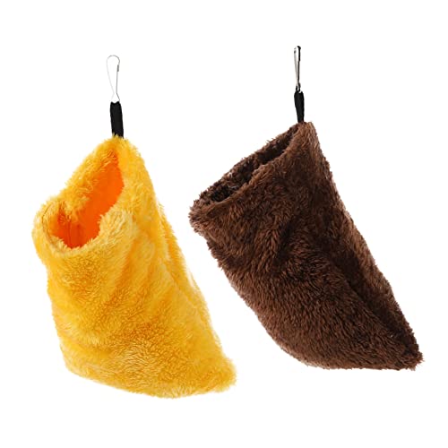 FOMIYES 2pcs Hamster Schaukel Nester Betten Haustier Schlaf Taschen Für Tiere Komfortable Flanell von FOMIYES