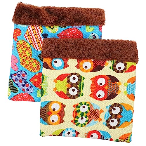 FOMIYES 2st Schlafsack Für Hamster Guinea-Bett Igel Bett Kleines Tierbett Hamster Warmes Nest Kleines Haustier Winter Igel Liefert Rattenhaus -Bett Warm Halten Arktisches Vlies von FOMIYES