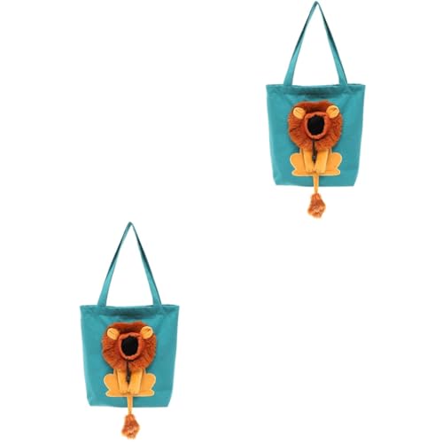 FOMIYES 2st Umhängetasche Katzentragetasche Reisetaschen Segeltuch Karikatur Kätzchenkäfig Reisen von FOMIYES