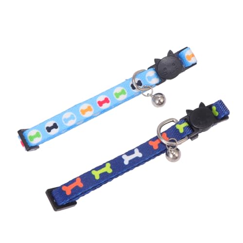 FOMIYES 2St verstellbares Hundehalsband Welpenhalsbänder für kleine Welpen sicherheitsschloss pet Supplies Sicherheitsknopfkragen für Haustiere Haustier Hundehalsband Drucken Schnalle von FOMIYES