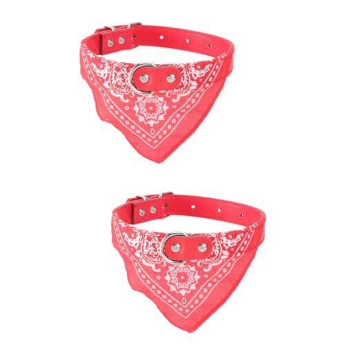 FOMIYES 2st Hundehalsband Bandana Weihnachtshundeschal Haustier-speicheltuch Welpen-weihnachtsbandana Hund Weihnachten Taschentuch Festliches Hundehalstuch Schals Kleidung von FOMIYES