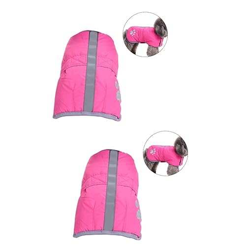 FOMIYES 2St Winterpullover für Welpen Kleiner Hundepullover Welpen-Outfits Hundeshirt Strickpullover für Hunde Hals Pullover Mäntel Kleidung Hundejacke Hundemantel Haustier Baumwollmantel von FOMIYES