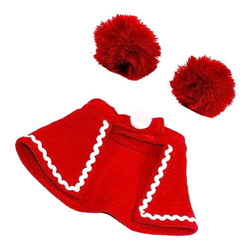 FOMIYES 2st Haustier-Cosplay-kostüm Partykleidung Für Haustiere Weihnachtshaarspangen Für Hunde Weihnachtsoutfit Für Hunde Katze Wintermantel Kleider Rot Weihnachten Zubehör von FOMIYES