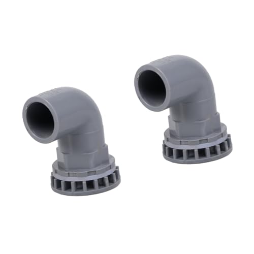 FOMIYES 2 Stücke Aquarium Entwässerung Teile PVC Anschlüsse Wasser Versorgung Rohr 20mm Schwarz von FOMIYES