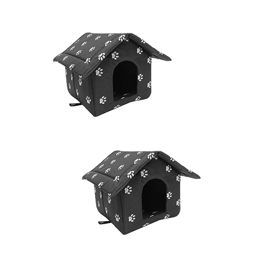 FOMIYES 2 Stücke Wetterfeste Outdoor Streunende Katze Gehäuse Katze Nest Bett Korb Katze Outdoor Katze Shelter Katze Nest Bett Für von FOMIYES