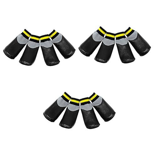 FOMIYES 3 Sets Hundeschuhe Booties Socken Schneeschuhe Für Hunde Welpen Größe 2 Schwarz Bequem von FOMIYES