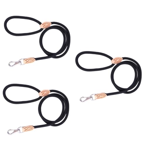 FOMIYES 3 Stück Robuste Hundeleinen Nylon-trainingsleine Für Hunde 1 cm X 1 25 M Schwarze Kletterseilleine Mit Stabilem Metallverschluss von FOMIYES