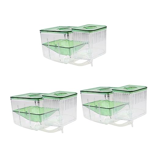 FOMIYES 3Er-Box Aquariengewöhnung Zuchtbecken Inkubator für Fischbrütereien Betta Fisch Aquarienbrutkasten Schutzbereich für Fischbrut Guppys Aquarium Inkubationsbox Terrarium Zuchtteich von FOMIYES