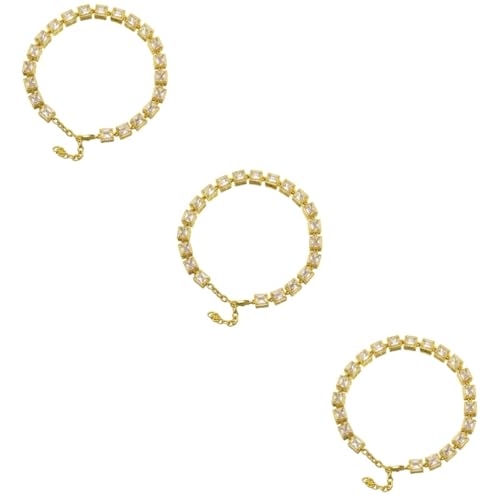 FOMIYES 3st Kleines Hundehalsband Halsschmuck Für Hunde Halsband Für Welpen Hund Bling Halsband Hund Goldkette Halsband Hundekettenverzierung Stahl Haustierzubehör von FOMIYES