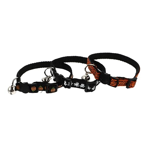 FOMIYES 3St Haustierhalsband Halloween-Katzenhalsband Halloween-Haustierhalsbänder Spinne Kleidung dekoratives Katzenhalsband Party-Hundehalsbänder Mode Haustierzubehör schmücken Halsring von FOMIYES