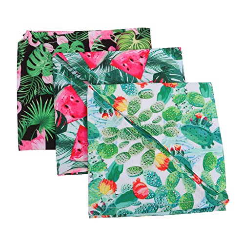 FOMIYES 3 Stücke Tropical Hawaiian Party Obst Flamingo Haustier Dreieck Handtuch Stilvolle und Bequeme Hund Haustier Lätzchen von FOMIYES