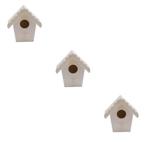 FOMIYES 3 Stücke Outdoor Vogelkäfig Seil Basis Holz Vogel Nest Für Decor Zucht Haustier Vogel Käfig Schlüpfen Box von FOMIYES