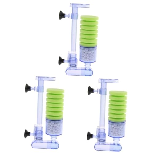 FOMIYES 3St verstellbares Sieb Filter zubehör für Fischbecken doppelter Schwamm Mini- Filter für Aquarien Aquarienfilter pneumatischer biochemischer Tank An der Wand montiert Toilette von FOMIYES