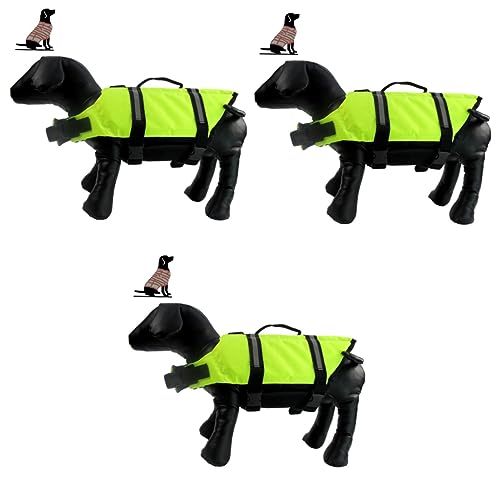 FOMIYES 3St Kleidung Haustier reflektierender Hund Badeanzug Welpe Jacke draussen Rettungsring Weste von FOMIYES