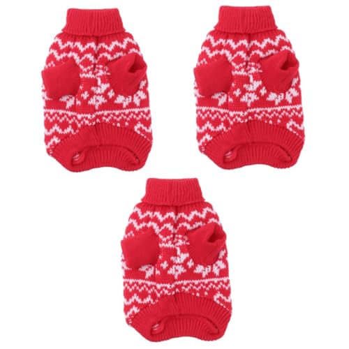 FOMIYES 3St Pyjamas para Kleiner Hundepullover Nachthemden für ädchen Stricktank Haustierkleidung Weihnachtspullover Haustier-Weihnachtskleidung Haustier Hund Mantel Bichon Hundekleidung von FOMIYES