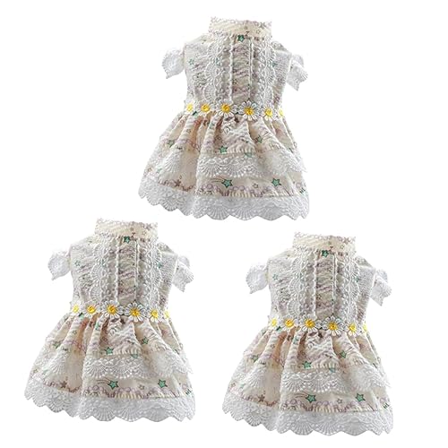 FOMIYES 3st Geblümtes Prinzessinnenkleid Hundekleider Hundeprinzessin Kostü Welpenpullover Tutu-Rock Für Hunde Hundemäntel Hunde-Outfits Welpen Sommerkleid Polyester Haustier Die Katze von FOMIYES