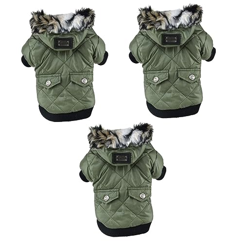 FOMIYES 3-teiliges Langlebiges Haustier-Kleidungsset Für Hunde Wintermantel Mit Reißverschluss Modisch Und Bequem Für Outdoor-aktivitäten von FOMIYES