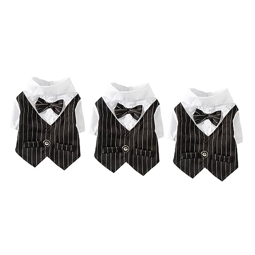 FOMIYES 3St Welpen-Outfits Kleidung für Haustierkostüme Kleidung für kleine Hunde kleine Hunde-Outfits Hundeanzug Pet-Anzug-Kostü Party-Hundekleid Frühling und Sommer Haustieranzug Shirt von FOMIYES