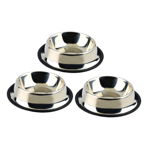 FOMIYES Futternapf-Set Aus Edelstahl für Hunde und Katzen 15 cm Bodenfläche - Design Supplies von FOMIYES