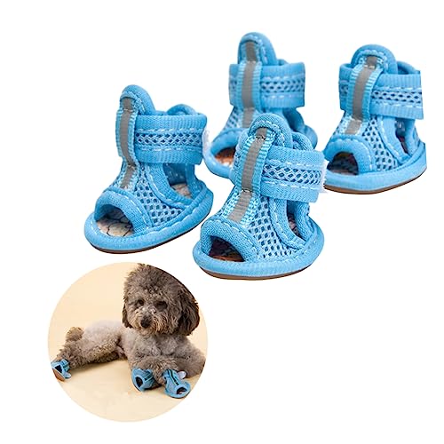 FOMIYES Hunde Sandalen Sommer Atmungsaktive Hundeschuhe Mit Rutschfester Sohle Für Haustiere Größe 4 Ideal Für Den Einsatz Im Freien von FOMIYES