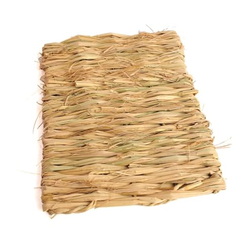 FOMIYES 4 Stücke Hamster Gras Matte Net Hand Woven Stroh Matten für Meerschweinchen Trockenen Gras Nest 28x20cm von FOMIYES