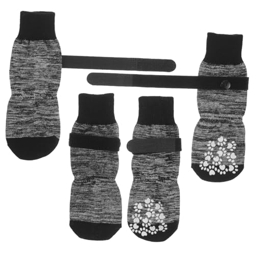 FOMIYES 4 Stück Haustier socken Pfote Haustierzubehör Socken für Hunde Hundesocke kompakte Haustiersocken austauschbar Strumpfband Warmer Gürtel Schutz Baumwollsocken Reine Baumwolle von FOMIYES