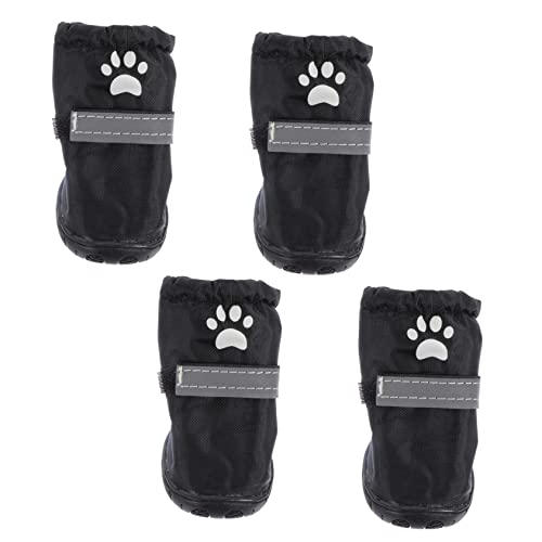 FOMIYES 4 Stück Haustier wasserdichte Schuhe Hundeschuhe Kleine Und Mittelgroße Hunde Polyester Winter von FOMIYES