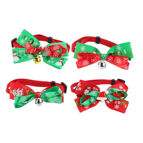 FOMIYES 4stücke Teiliges Farbenfrohe Weihnachts-hundehalsbänder Mit Glöckchen Verstellbare Und Dekorative Kragen Für Welpen Festliche Kostüme Für Haustiere Geschenkidee Für FOMIYES 4stücke Teiliges Farbenfrohe Weihnachts-hundehalsbänder Mit Glöckchen Verstellbare Und Dekorative Kragen Für Welpen Festliche Kostüme Für Haustiere Geschenkidee Für von FOMIYES