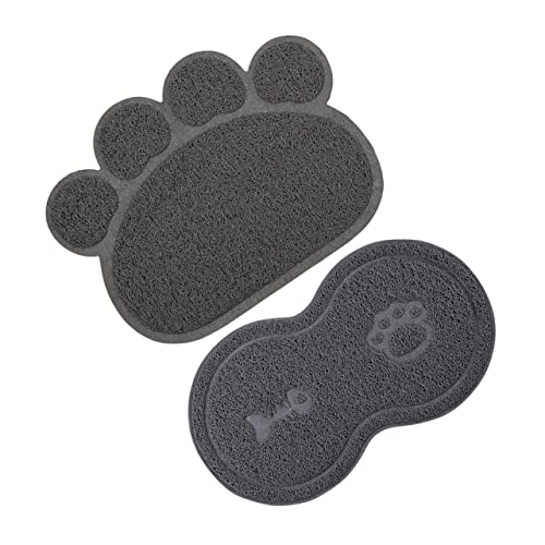 FOMIYES 4 Stück Haustiermatte Tischset für Katzenfutter Katze unmatt Katzentrinkschale Pad Trinknapfauflage für Haustiere Welpen rutschfeste Matte Hund Essen Hundefutter Schale Matte PVC von FOMIYES