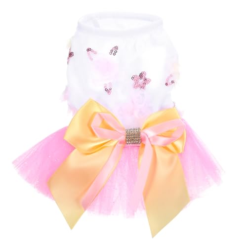 FOMIYES 4 Stück Hund Prinzessin Kleid Sommerkleidung Hundeblumenkleid Pullover Kleid Kleider Mesh-Hundekleid Hundekleid Requisite der Hund Rock Hündchen Prinzessinenkleid Polyester von FOMIYES