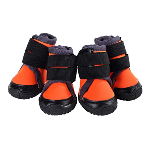 FOMIYES 4 Stück Protect schutzzelt glasbruch Schuhe Outdoor-Schuhe Winterschuhe für Haustiere Haustierschuhe Outdoor-Schuhe für Hunde mittlere und große Hunde Warme Schuhe Haustierzubehör von FOMIYES