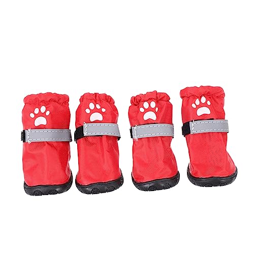 FOMIYES 4 Stück Regenstiefel Für Haustiere Hundeschuhe Winter Polyester Outdoor-Stiefel von FOMIYES