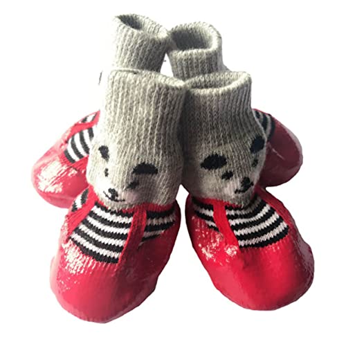 FOMIYES 4 Stück Strumpffüller Für Welpen Haustierzubehör Haustiersocken Socken Für Booties Cartoon-socken Welpensocken Hundepfotenschutz Baumwollsocken Für Haustiere Karikatur Großer Hund von FOMIYES