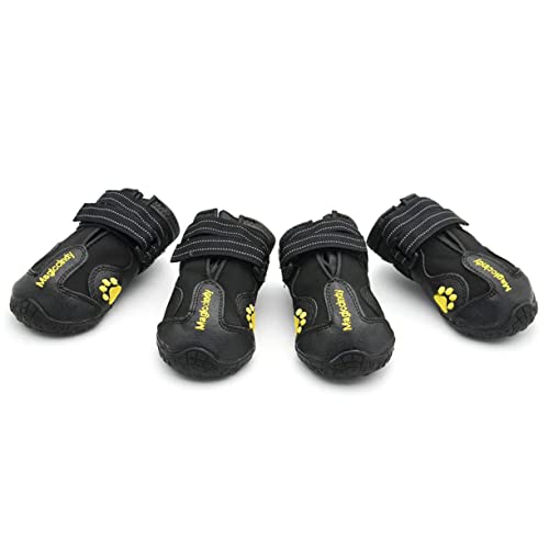 FOMIYES 4er Set wasserdichte Hundeschuhe Für Hunde rutschfeste Winterstiefel Für Kleine Und Mittelgroße Hunde Größe 8 Perfekt Für Schnee Und Regen von FOMIYES