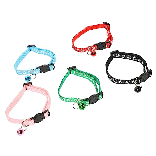 FOMIYES 5st Katzenhalsband Hundehalsbänder Für Welpen Kleines Hundehalsband Welpen Haustier-laufhalsband Verstellbares Haustierhalsband Katzenhalsdekor Nylon Halskette Kätzchen von FOMIYES