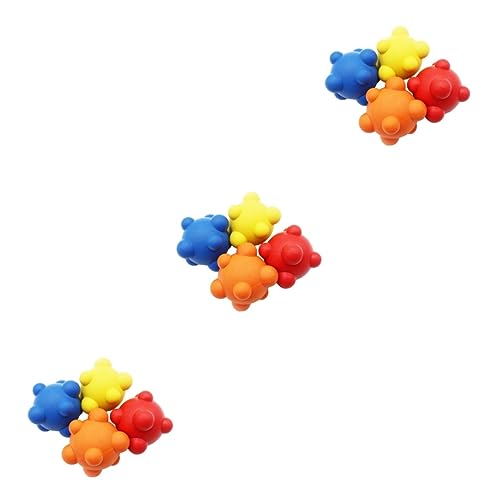 FOMIYES 6 STK Kaninchen Ruhematte Kauspielzeug Welpenspielzeug Beißspielzeug Spielzeuge ungiftiger Hundeball Unregelmäßig Springender Gummiball beissen Hüpfender Ball 7c von FOMIYES