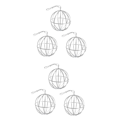 FOMIYES 6 STK Futterkäfig für Papageien Häschen-Feeder Hängender Heuraufe Grasball für Nagetiere hängender Futterspender hängender Halter füttern Zubringer Wirf den Ball Fütterungsball von FOMIYES