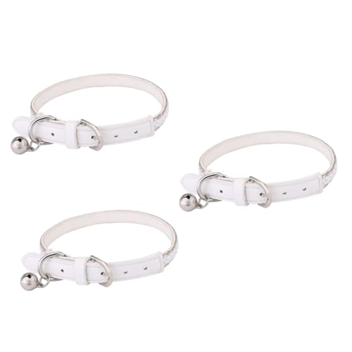 FOMIYES 6 STK Für Kätzchenhalsbänder Weihnachtshundehalsband Katzenhalsbänder Kleiner Welpe Kätzchen Spielen Hund Kette Halsband Kleine Katze Schmuck Weiß Weihnachten Kätzchen Spielt von FOMIYES