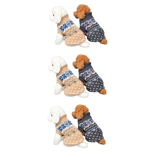 FOMIYES 6 STK Welpen-Outfits Kleine Hunde-Outfits Hundepullover Für Kleine Hunde Warme Pullover Warmes Kostü Für Hund Winter Welpenpullover Kleiner Hundepullover Haustier Hundekleidung von FOMIYES