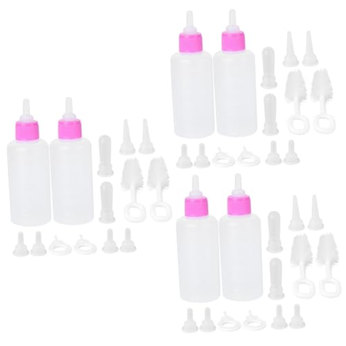 FOMIYES 6 Sätze Haustier-Futterflaschen-Set milchspender für kätzchen Milchflasche für Neugeborene Katzen Welpenflaschen zum Stillen Tierpfleger Eichhörnchen Stillgerät Ziegenmilch von FOMIYES