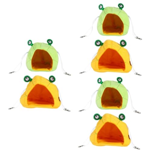 FOMIYES 6 STK Hängendes Nest Ausgestopfter Hamster Hamsterzubehör Für Käfige Meerschweinchen Hängebett Kleine Tiere Aufhängbare Nester Bett Für Kleintiere Fussel Kaninchenkäfig Chinchilla von FOMIYES