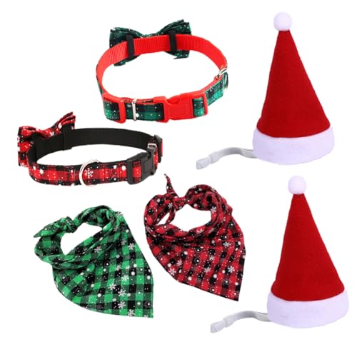 FOMIYES 6St Haustier-Weihnachtsset Hund Halskette Weihnachtsmütze für Haustiere Dreieckstuch für Haustiere Halsband für Haustiere Krawatte einstellen FOMIYES 6St Haustier-Weihnachtsset Hund Halskette Weihnachtsmütze für Haustiere Dreieckstuch für Haustiere Halsband für Haustiere Krawatte einstellen von FOMIYES