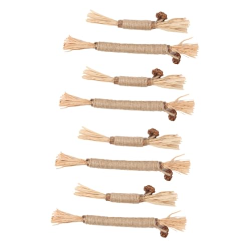 FOMIYES 8 STK Kätzchen-Spielzeug aus Holz Katzenspielzeug für den Innenbereich Hase Spielzeuge Katzen-Teaser-Spielzeug Katzenzubehör Haustier Katzenminze Hauskatze Minze-Stick Silberrebe von FOMIYES