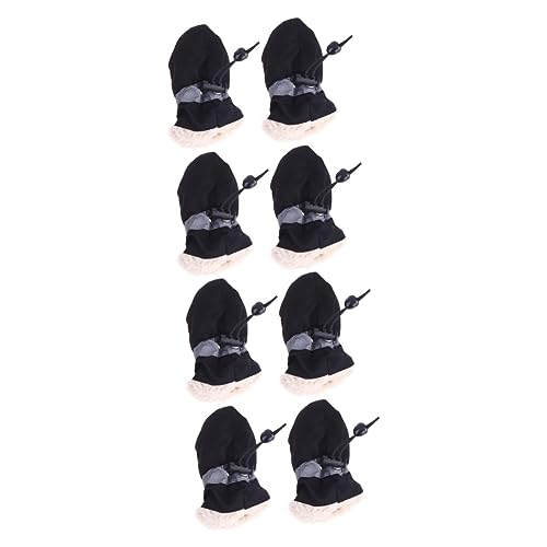 FOMIYES 8 STK Haustierschuhe Hundeschuhe Für Den Winter Thermische Socken Schwarze Stiefeletten Hundestiefel & Pfotenschützer Für Den Winter Retriever-hundestiefel Kleiner Hund Boden von FOMIYES