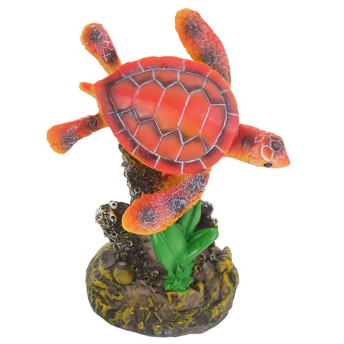 FOMIYES Aquarium Dekoration Schildkröten-Gartendekoration Tierskulptur Modelle Pflanzendekor Meerestierdekoration aus Kunststoff Wohnkultur Goldfischglas Statue See Tank schmücken Innere von FOMIYES