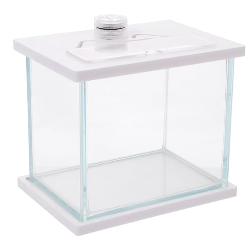 FOMIYES Aquarium Glas Blinddarm Büro Weiß Panzer von FOMIYES