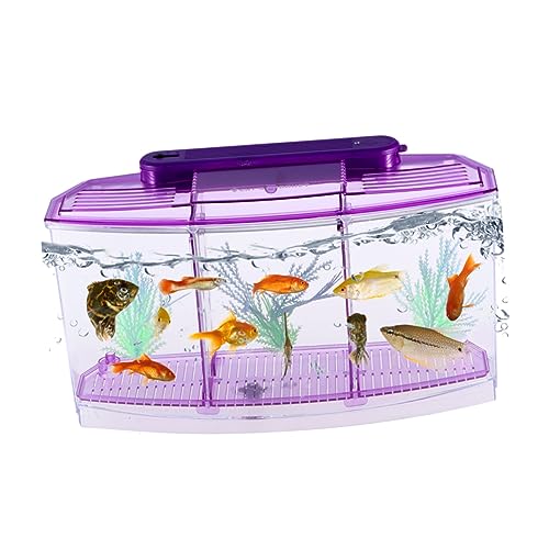 FOMIYES Aquarium Fisch Tank Desktop Tank für Mini Tank 3 Grid Design für Home Decor von FOMIYES